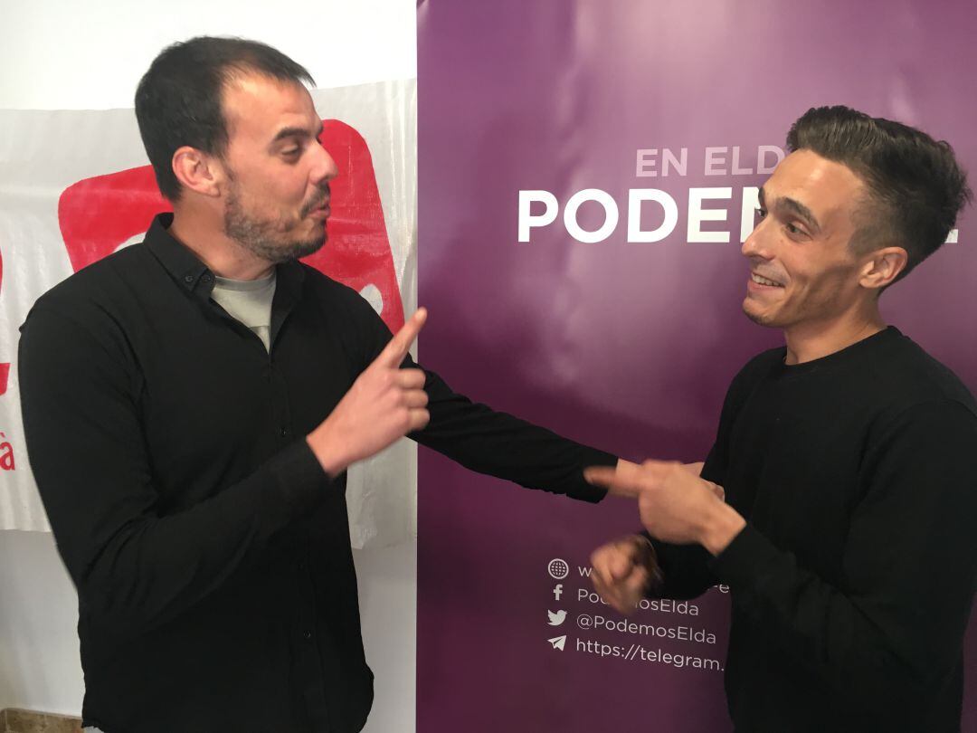 Iñaki Pérez, cuarto al Congreso por Unidas Podemos y Cecilio Esteve, candidato de Podemos Elda