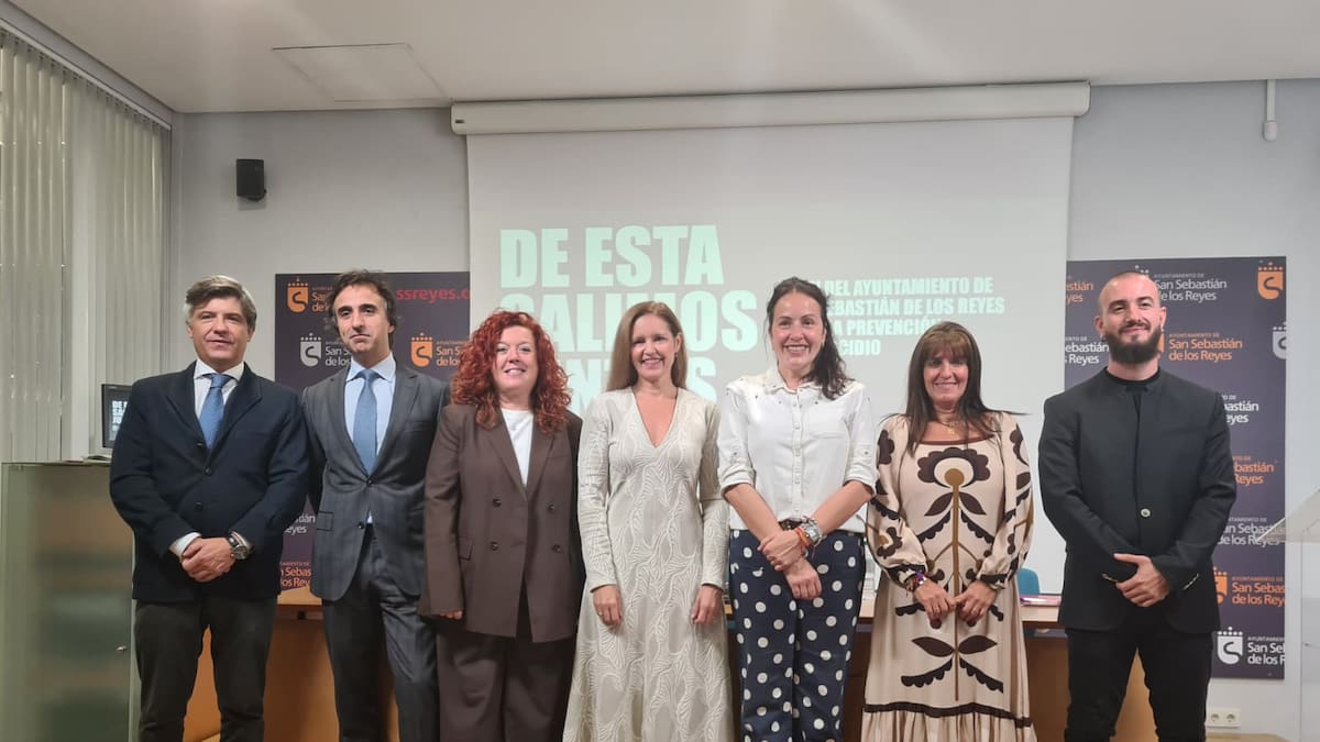 Lucía Fernández, alcaldesa de San Sebastián de los Reyes, durante la presentación del Plan Municipal de Prevención del Suicidio
