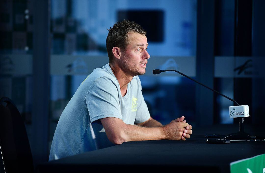 Hewitt durante la rueda de prensa.