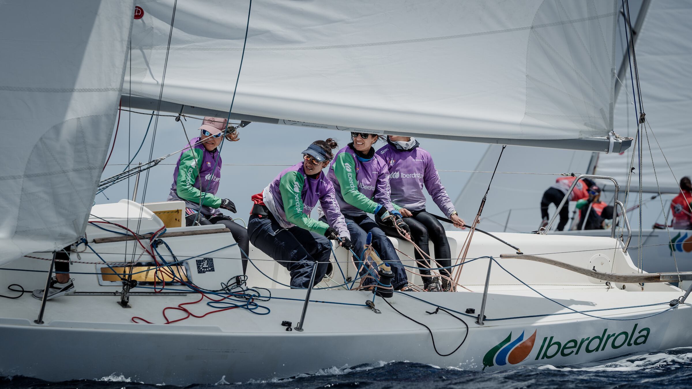 Una de las regatas del tercer evento de la Liga Iberdrola disputado en Lanzarote.