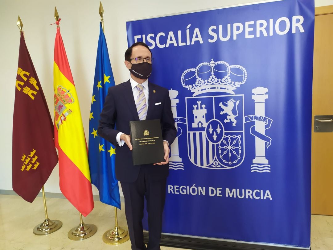 José Luís Díaz Manzanera, Fiscal Superior de la Región de Murcia, presenta la Memoria de la Fiscalía 2020