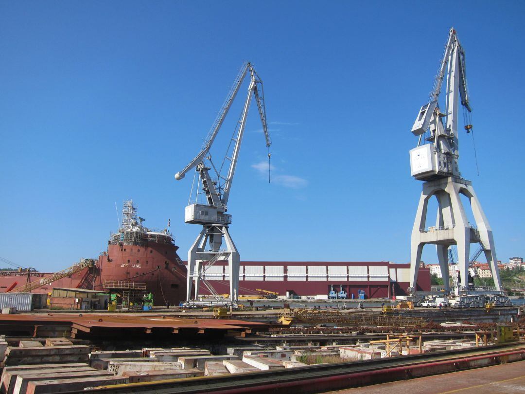 Foto de archivo de Astillero de La Naval, en Sestao