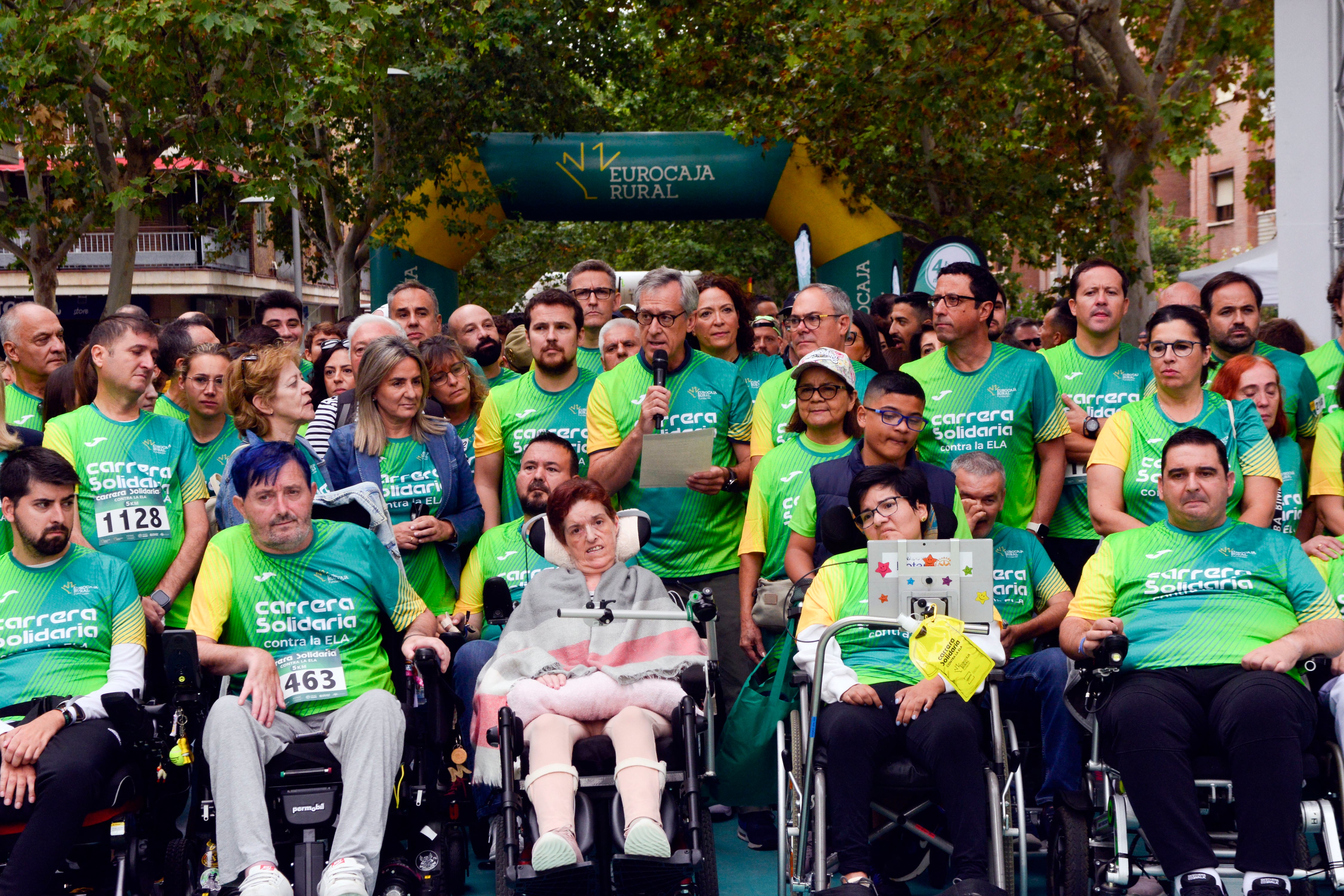 Lectura del manifiesto en la Carrera Solidaria contra la ELA de Eurocaja Rural celebrada en Toledo