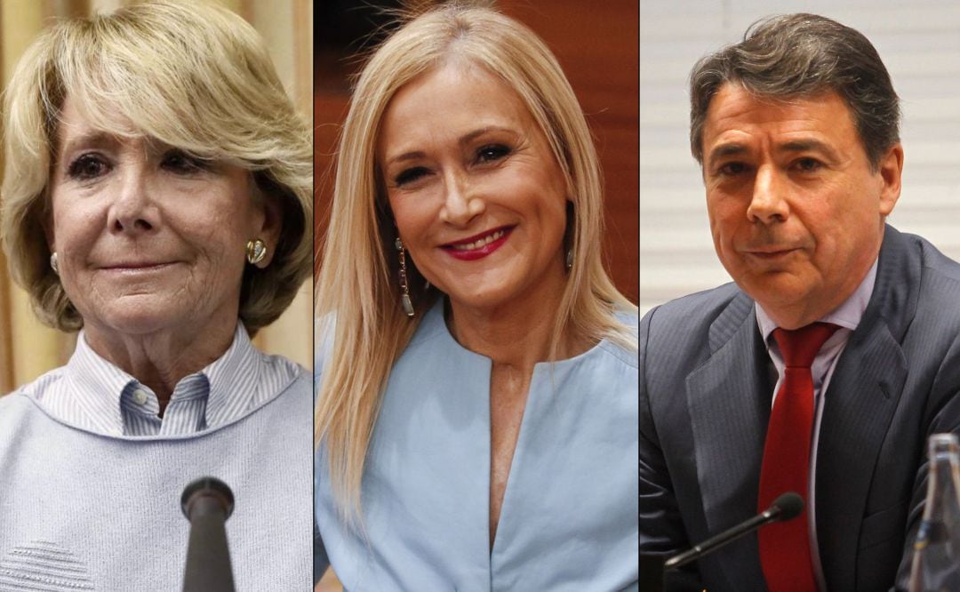 Esperanza Aguirre, Crsitina Cifuentes e Ignacio González, imputados en el Caso Púnica.