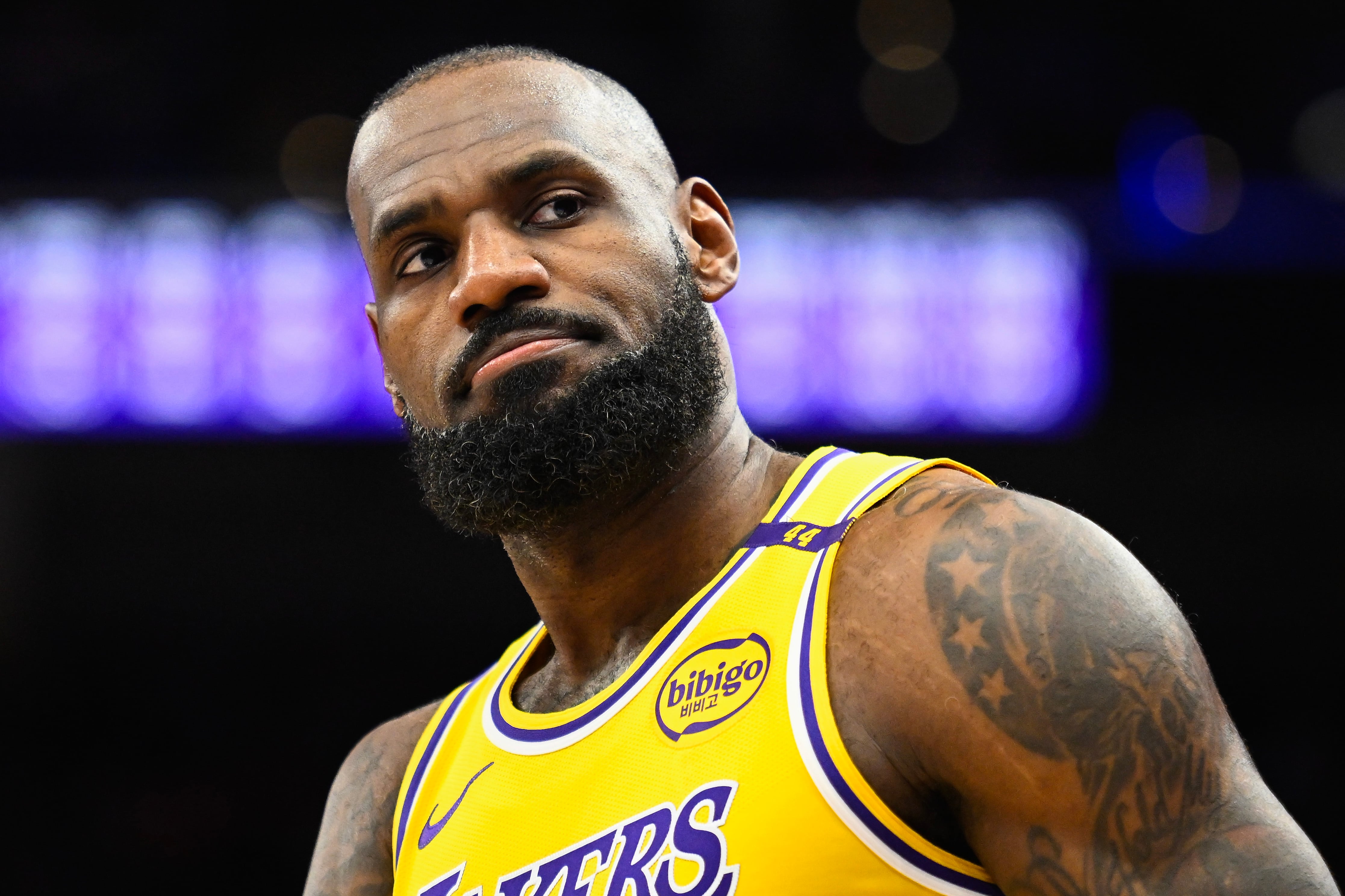 LeBron James, durante un partido con Los Angeles Lakers