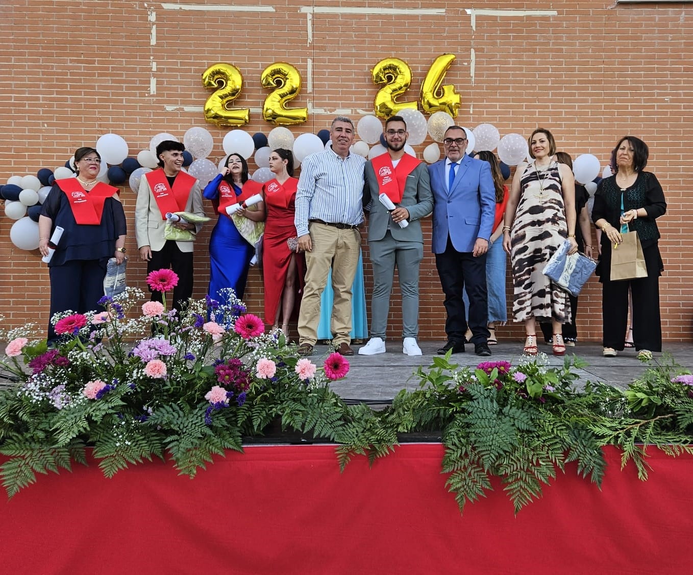 Momento de la graduación del único alumno del ciclo de Producción Agroecológica