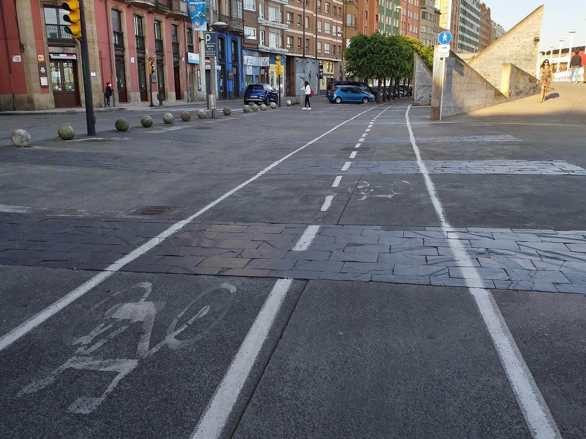 Carril bici de la calle de Rodríguez San Pedro