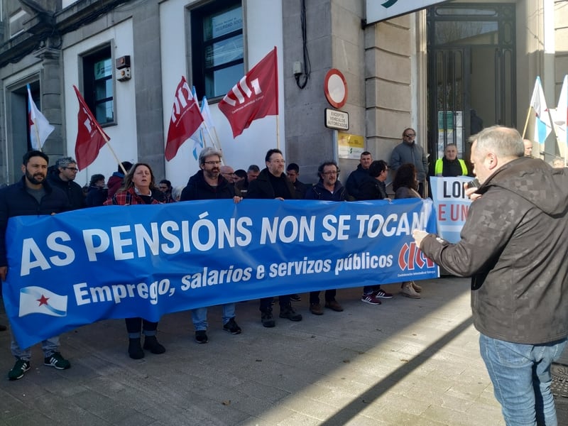 Imagen de archivo de protestas de pensionistas en Ferrol. 