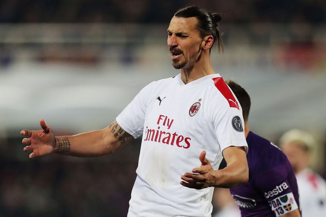 Zlatan Ibrahimovic, en un partido de esta temporada con el Milan.