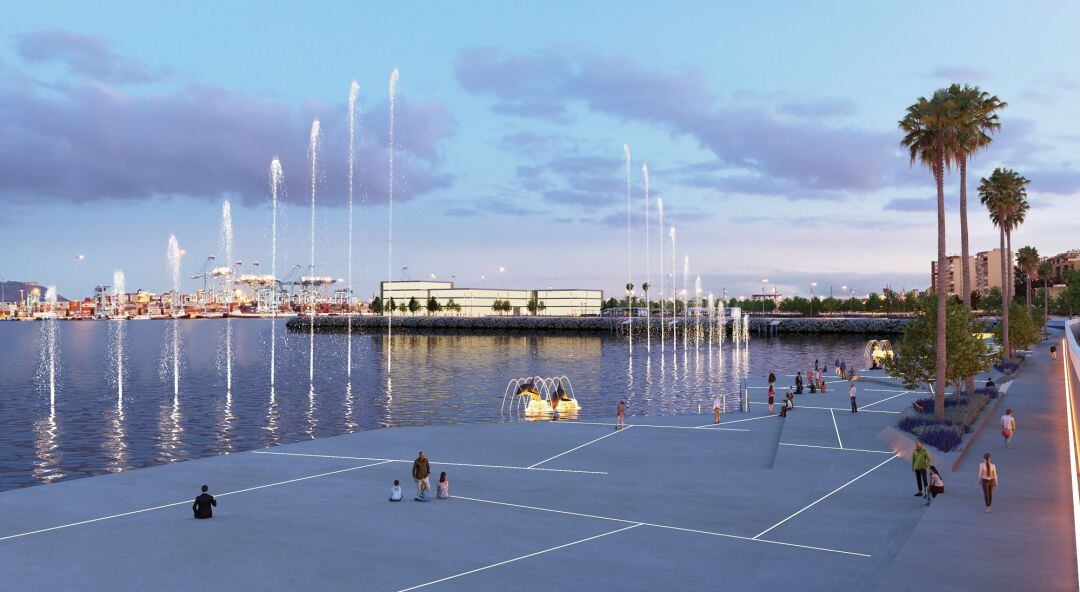 Recreación del futuro Lago Marítimo.