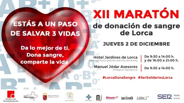 XII Maratón de Donación de Sangre de Lorca