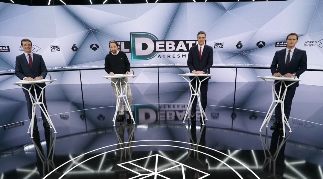 Los líderes políticos en el debate a cuatro de Atresmedia