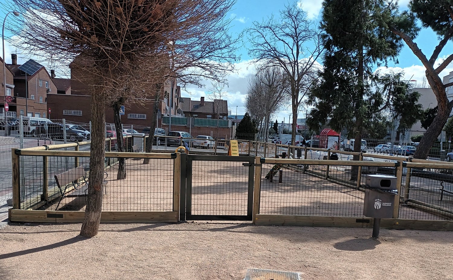 El área canina en la zona de Parque de los Estados