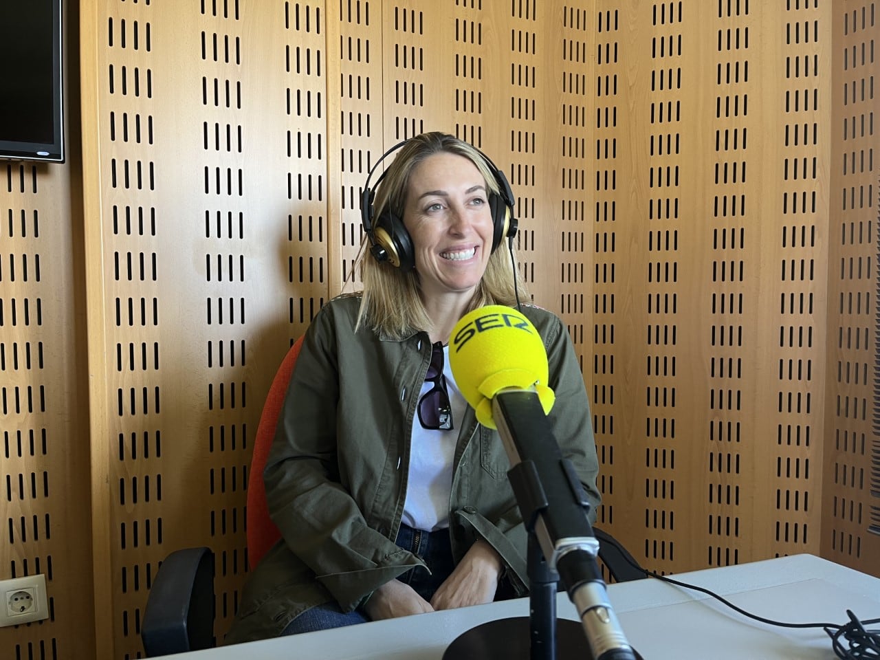 María Guardiola, candidata a la presidencia del PP de Extremadura, en una entrevista en La ventana de Extremadura