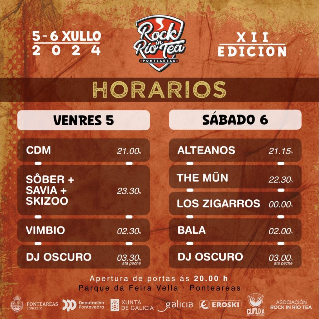 Cartel del Rock in Rio Tea 2024.