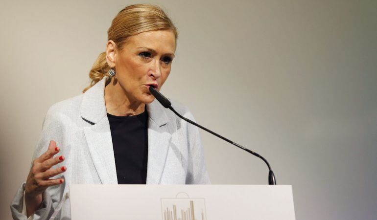 La presidenta de la Comunidad de Madrid, Cristina Cifuentes, durante un acto en Madrid