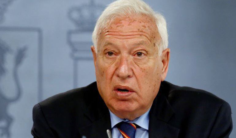 El ministro García Margallo durante una rueda de prensa