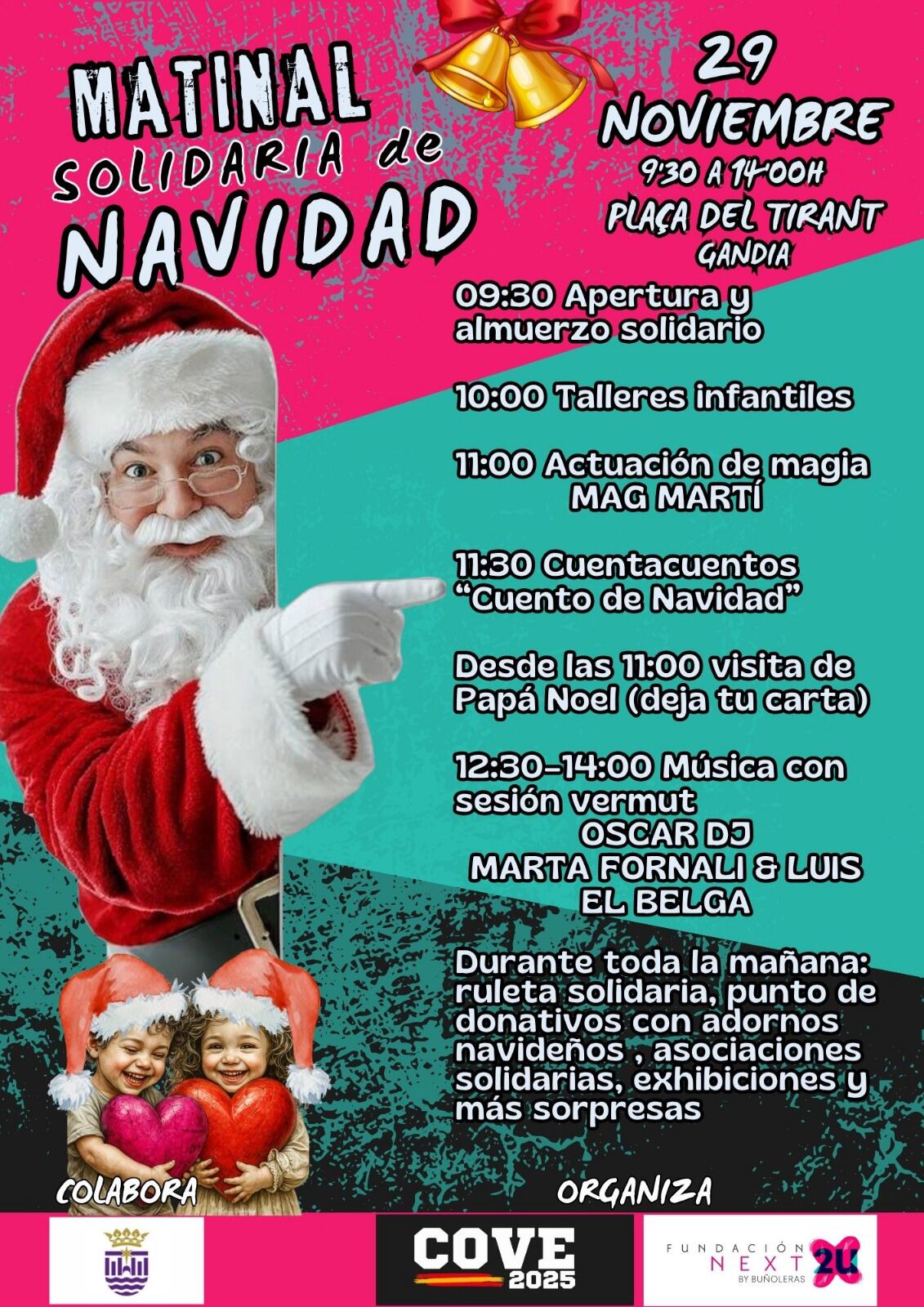 Cartel publicitario de La Matinal Solidaria de Navidad / Ayuntamiento de Gandia