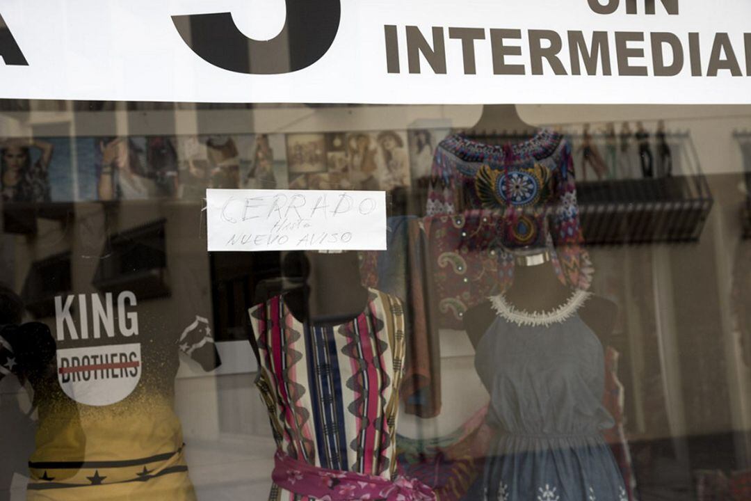 Comercio cerrado en Gandia por el estado de alarma