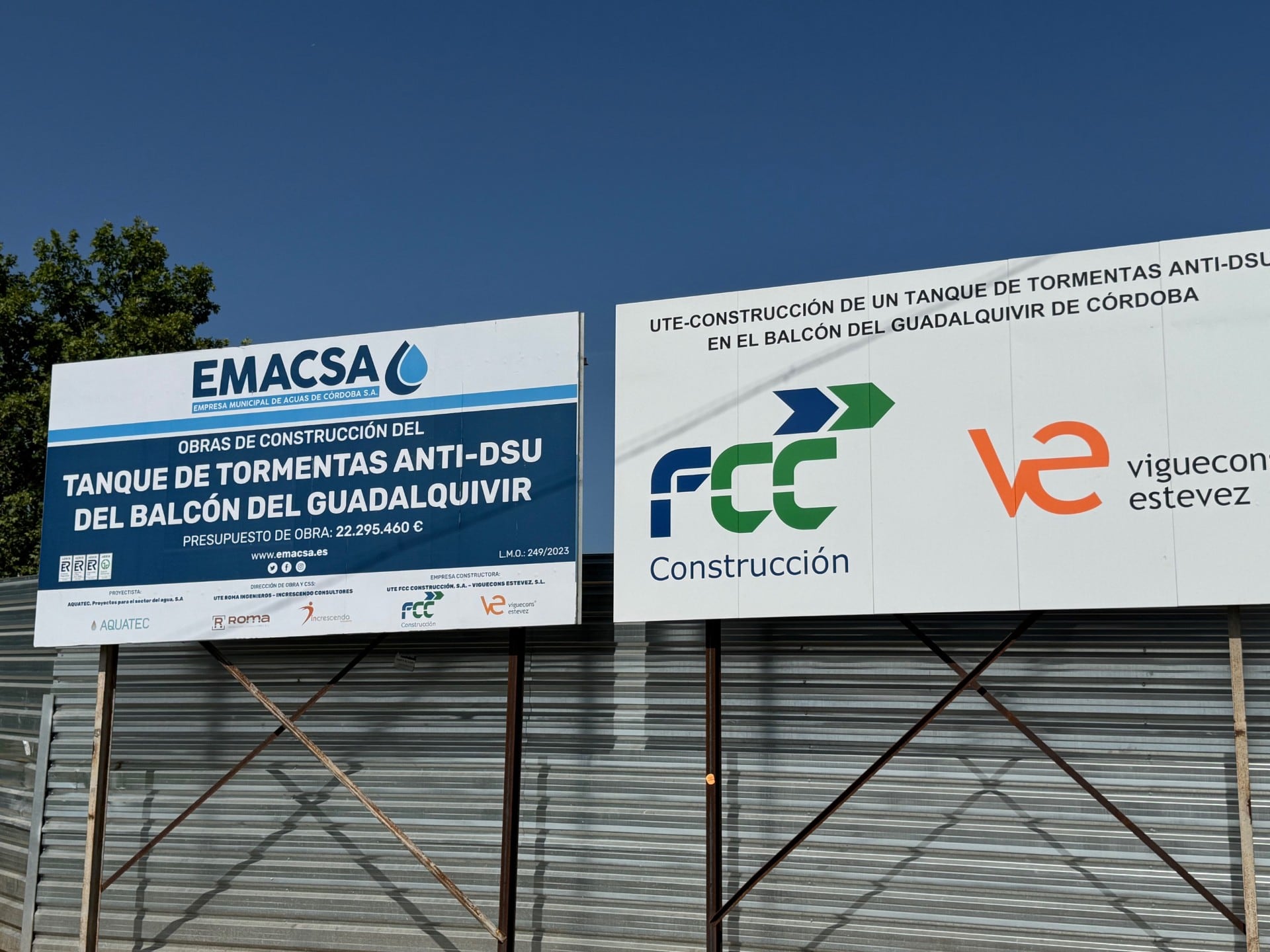 Obras del tanque de tormentas de Córdoba