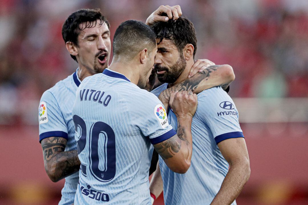 Diego Costa en la celebración del primer gol