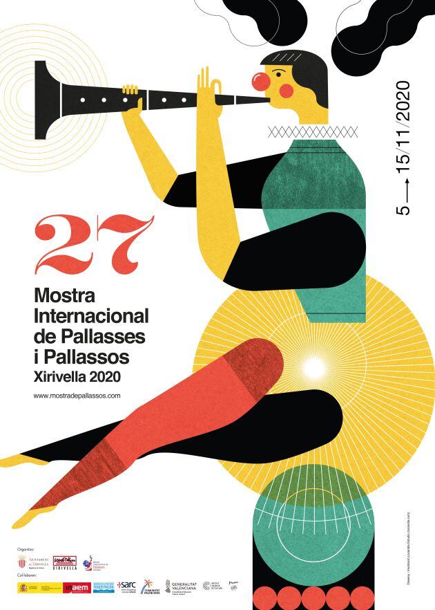 Cartel de la Mostra Internacional de Pallassos i Pallasses de Xirivella 2020