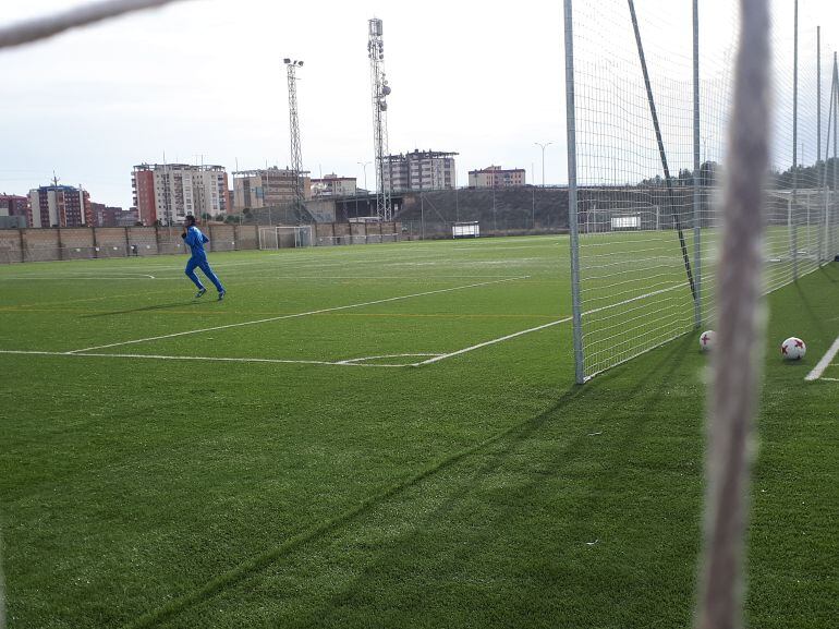 Bruju en la mañana de este martes entrenándose al margen del equipo.