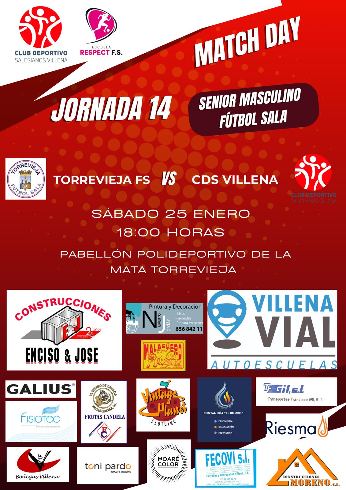 Cartel del partido del CD Salesianos