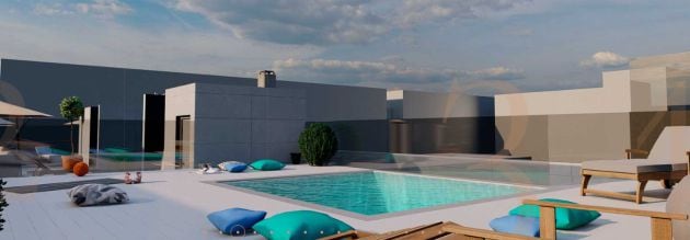 La azotea contará con dos piscinas