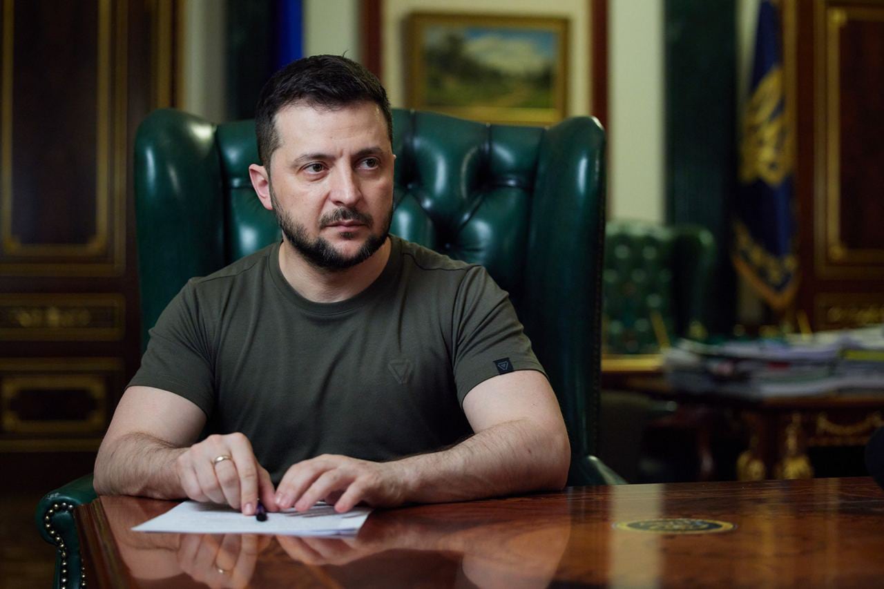 El presidente ucraniano, Volodymyr Zelensky, este sábado.