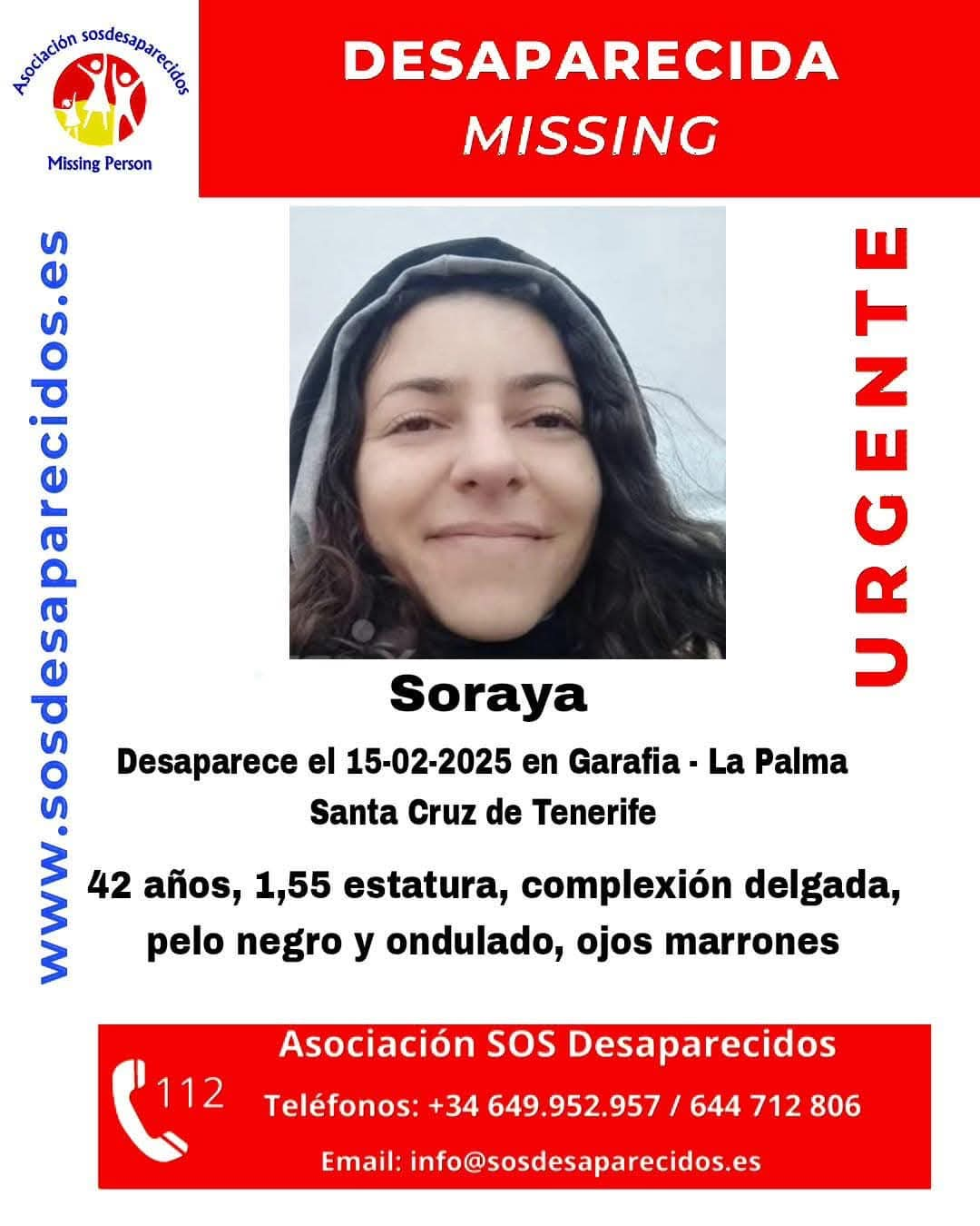 Cartel de SOS desaparecidos