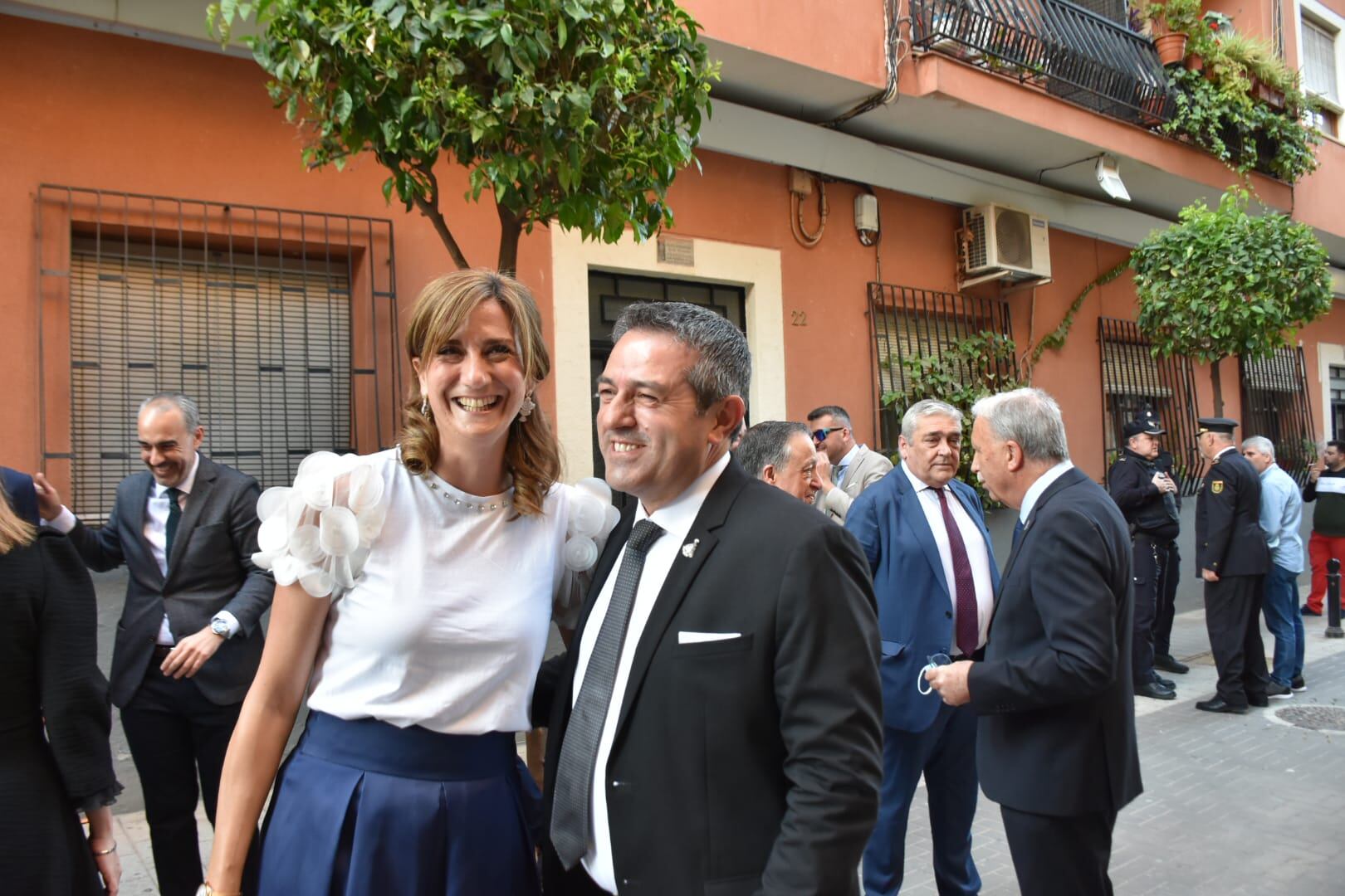 La alcaldesa de Archena, Patricia Fernández y el alcalde de Alcantarilla, Joaquín Buendía