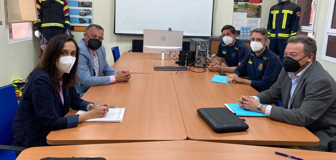 Reunión para avanzar en la construcción del parque de Bomberos