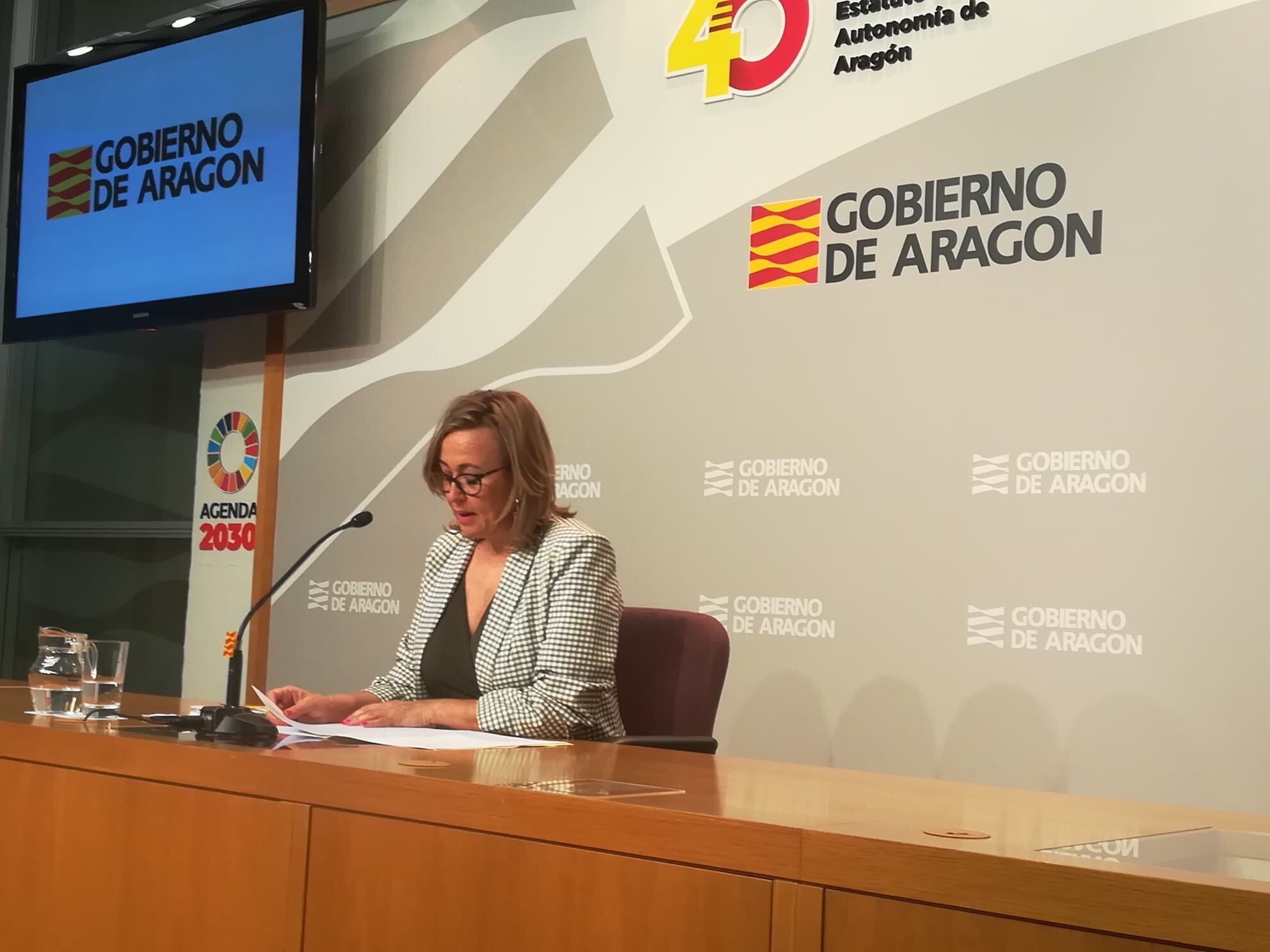 La consejera de Presidencia del Gobierno de Aragón, Mayte Pérez