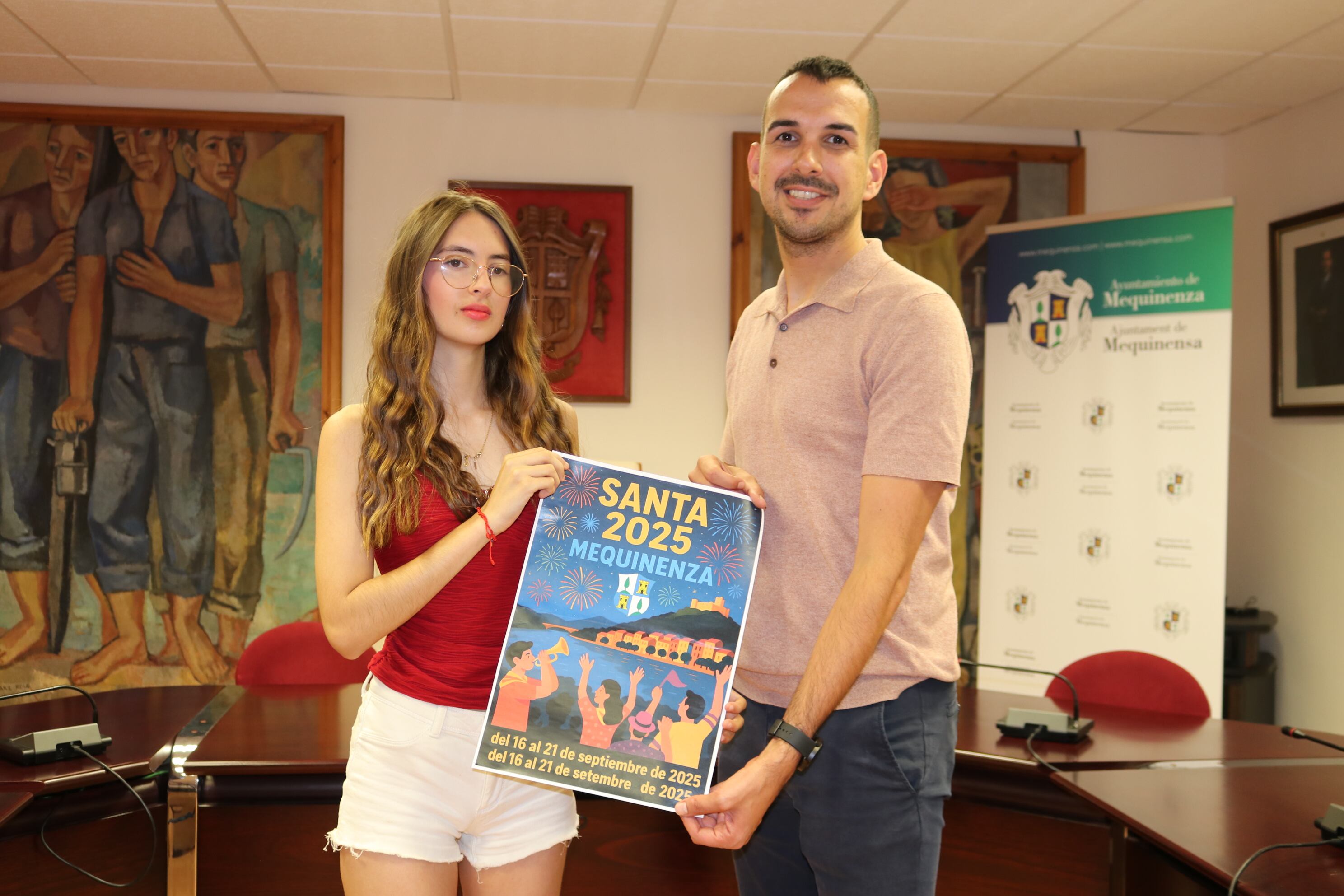 Paula Vera Jarque, ganadora del concurso del cartel de las Fiestas de La Santa 2025 de Mequinenza.