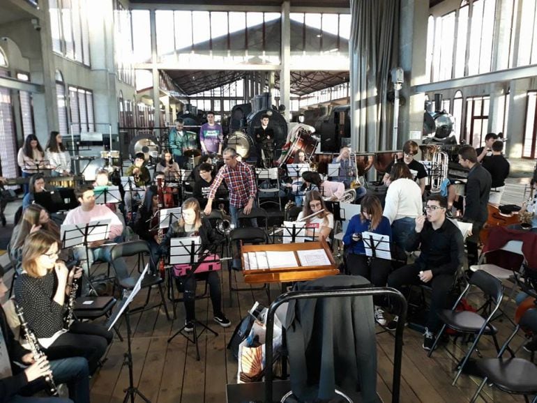 Imagen de archivo de un ensayo de la Banda de Música Ciudad de Ponferrada