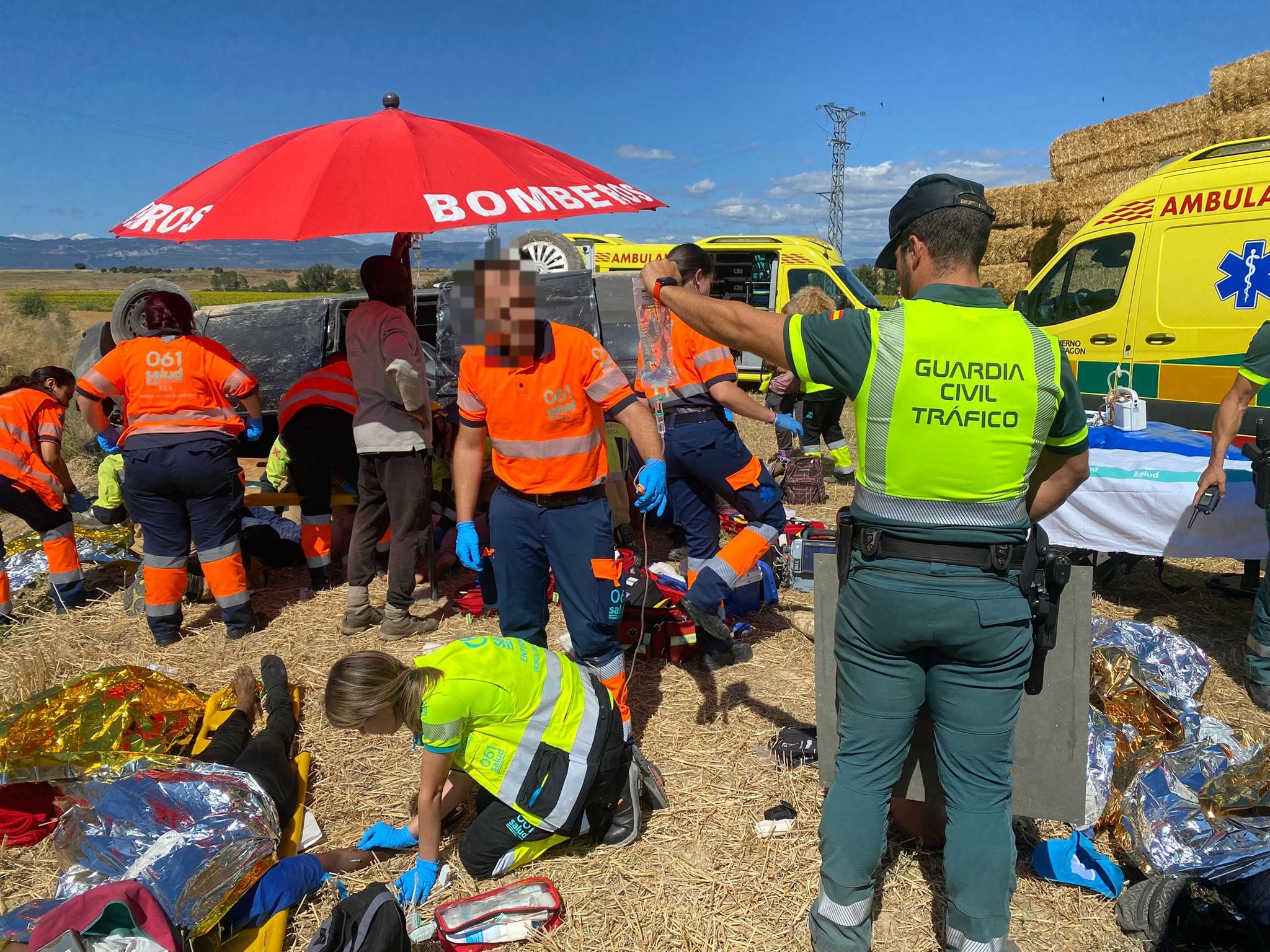 Accidente con ocho personas en Lupiñén