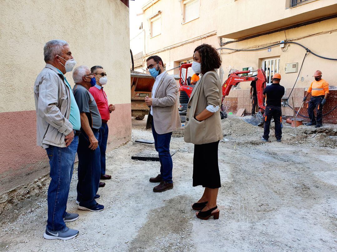 El alcalde visita las obras en San Cristóbal