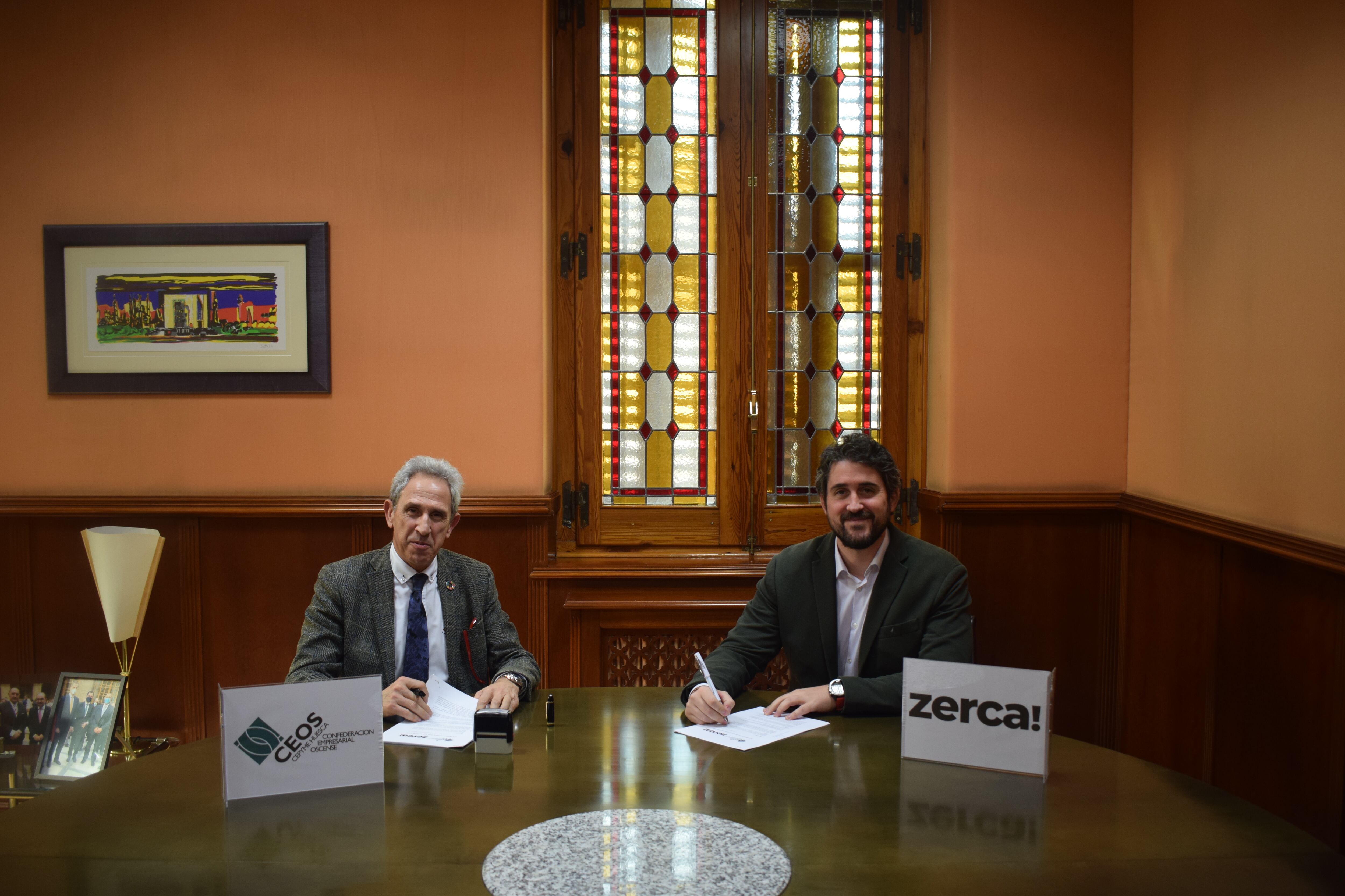 Salvador Cored , director general Ceos Huesca y Ruben Gascó,  area manager negocio y digitalización