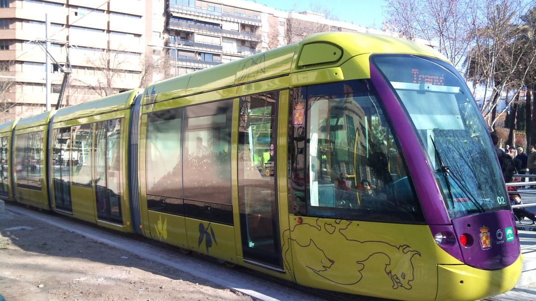 Tranvía de Jaén en pruebas.