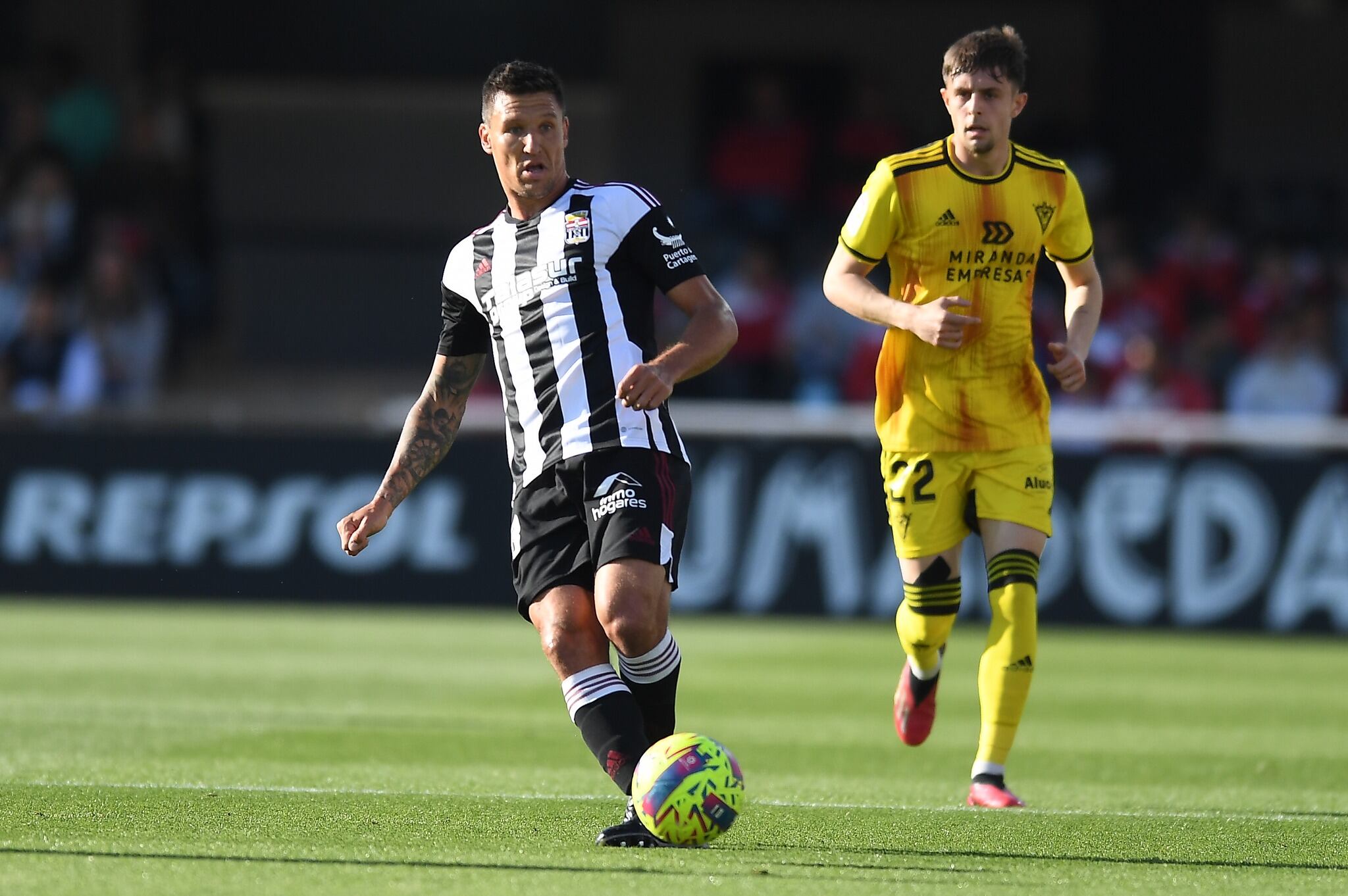 Damián Musto durante el partido de este domingo ante el Mirandés