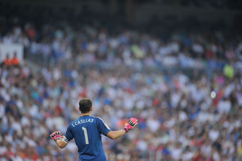 Casillas, en el Santiago Bernabéu