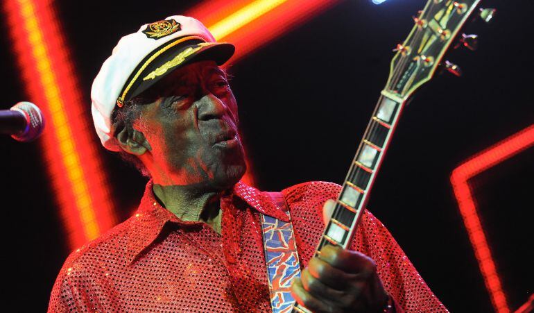 Chuck Berry durante una actuación en Rusia en 2013