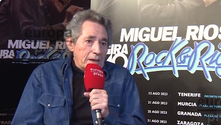 Miguel Ríos durante una entrevista con Europa Press