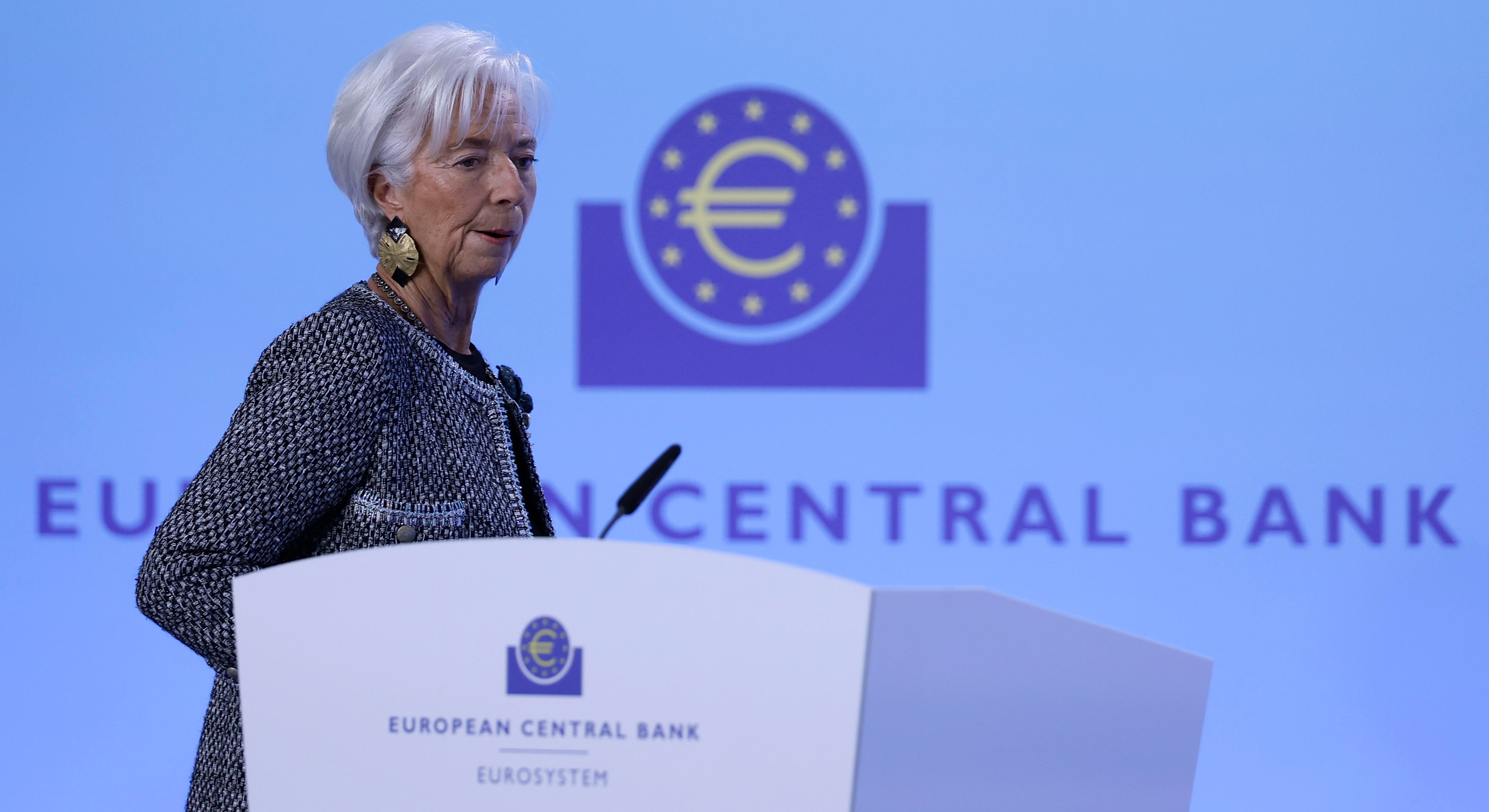 Frankfurt Am Main (Germany), 12/12/2024.- European Central Bank (ECB) President Christine Lagarde addresses a press conference following the meeting of the ECB Governing Council in Frankfurt am Main, Germany, 12 December 2024. (Alemania) EFE/EPA/RONALD WITTEK
