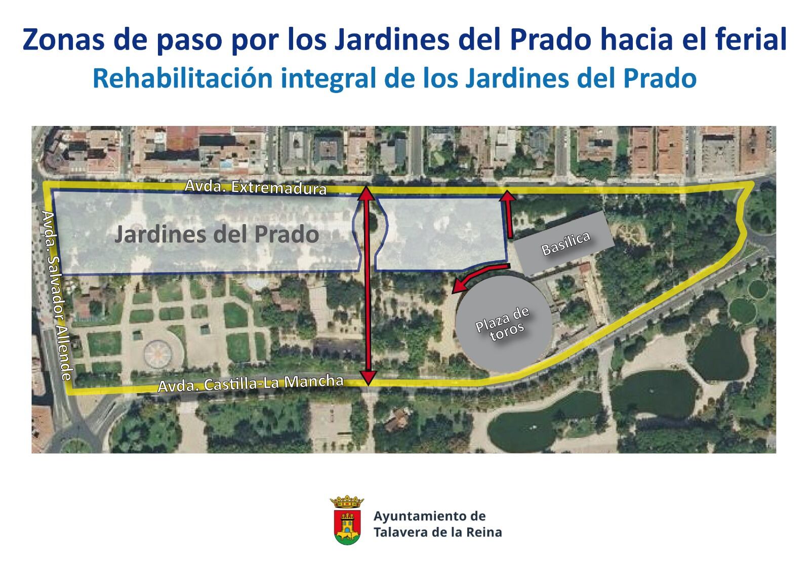 Panel de las obras que se van a realizar