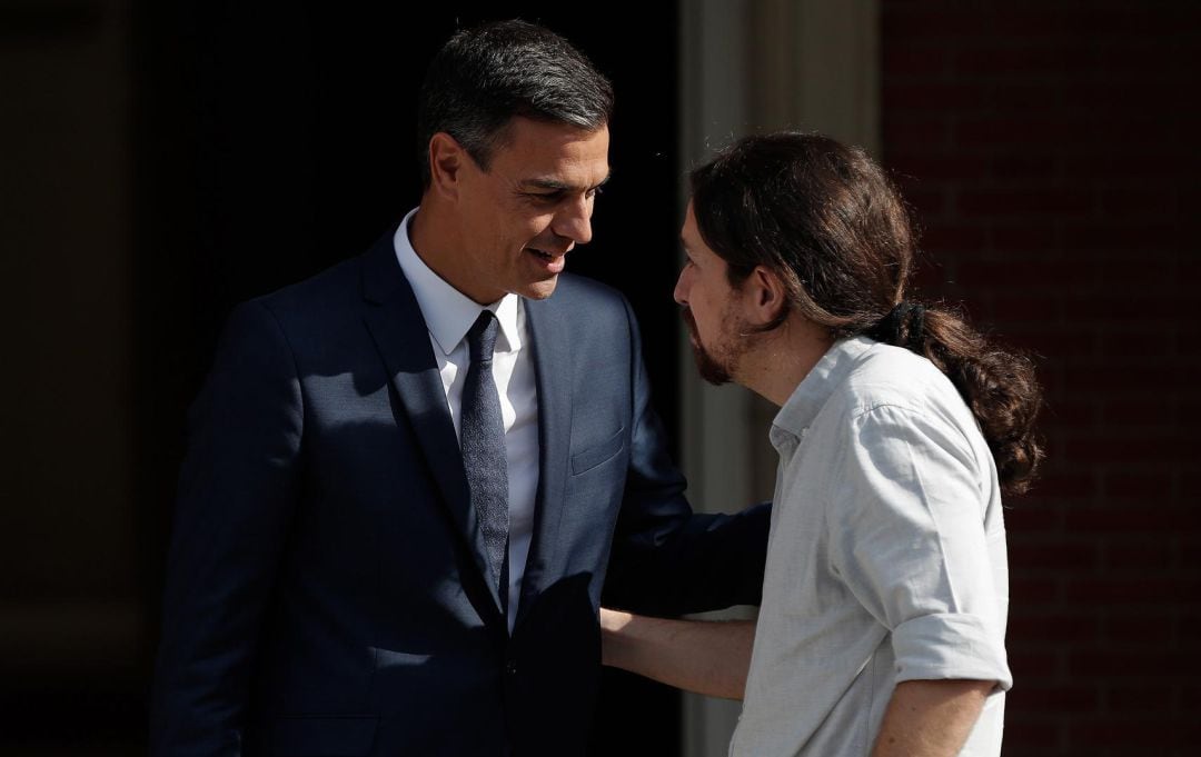 Imagen de archivo de Pedro Sánchez y Pablo Iglesias