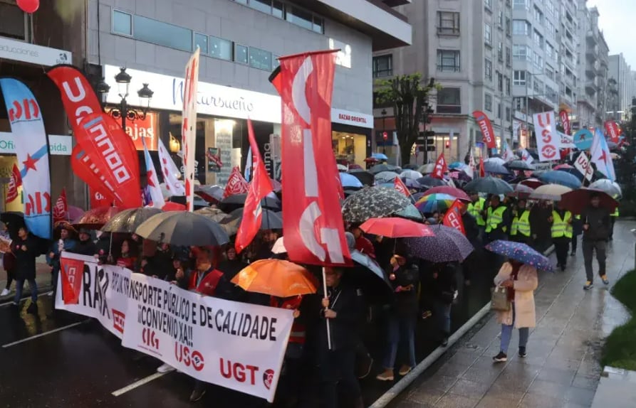 Imagen de archivo de las protestas del personal de Vitrasa