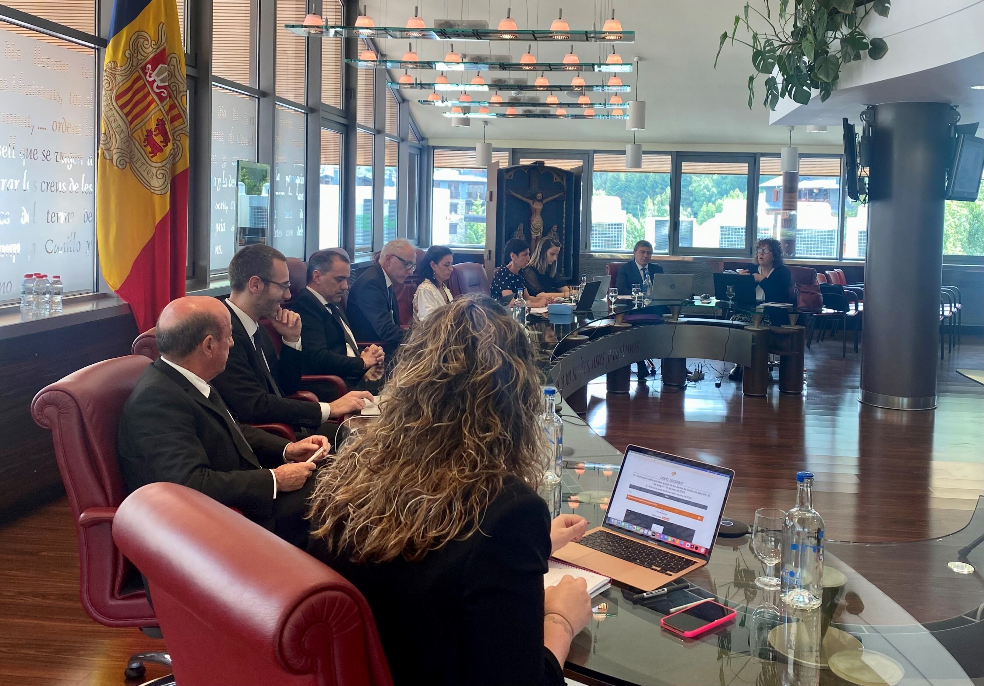 Un instant de la sessió de Consell de Comú de Canillo.