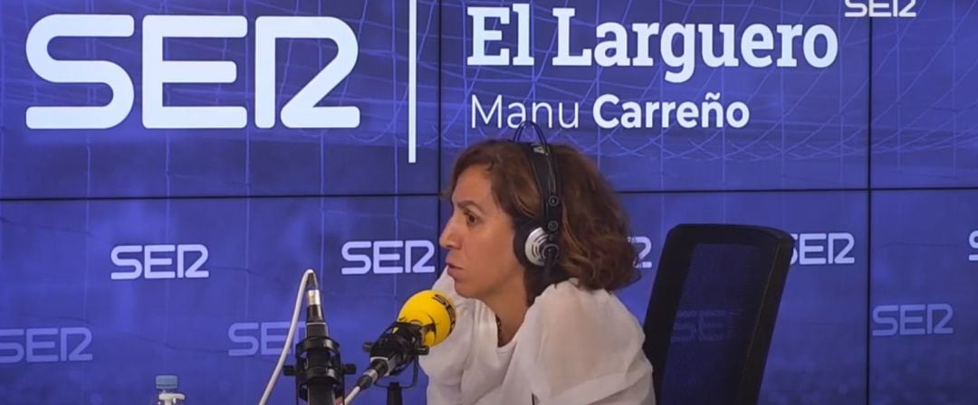 Irene Lozano, en los estudios de la Cadena SER.